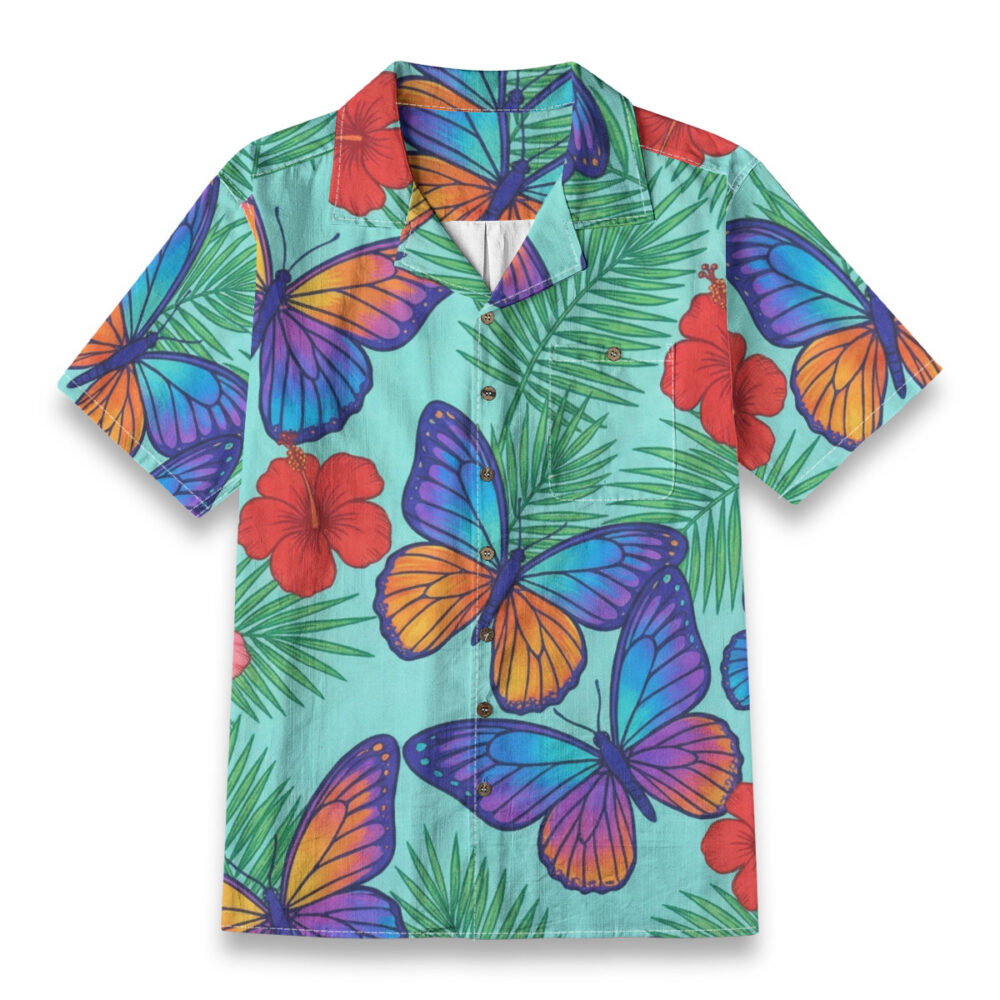 Tropical Butterfly Floral Shirt – Insects Hawaiian Shirt