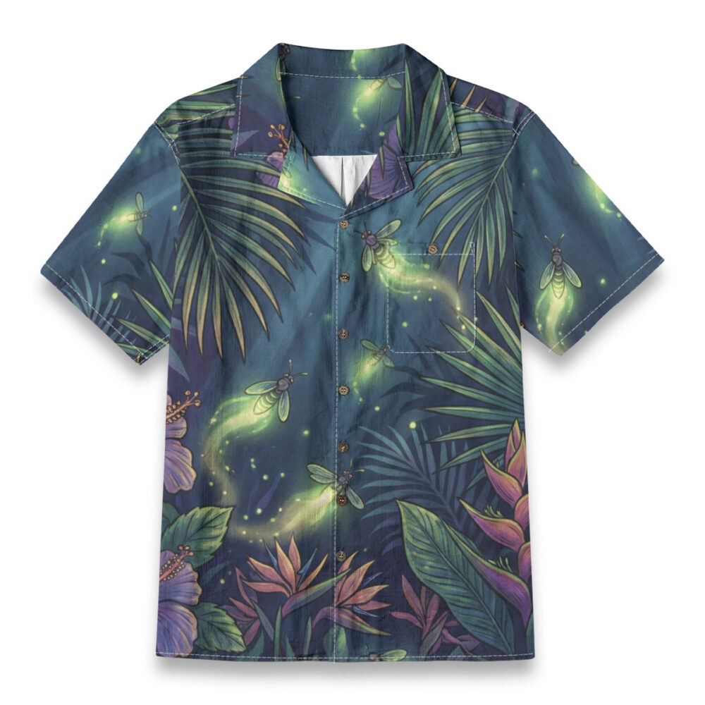 Glow Firefly Night Tropical Shirt – Insects Hawaiian Shirt