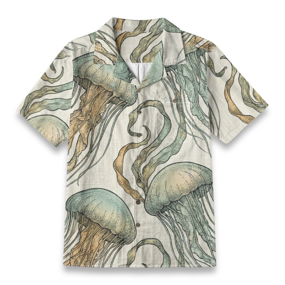 Jellyfish Ocean Illustration – Ocean Hawaiian Shirt